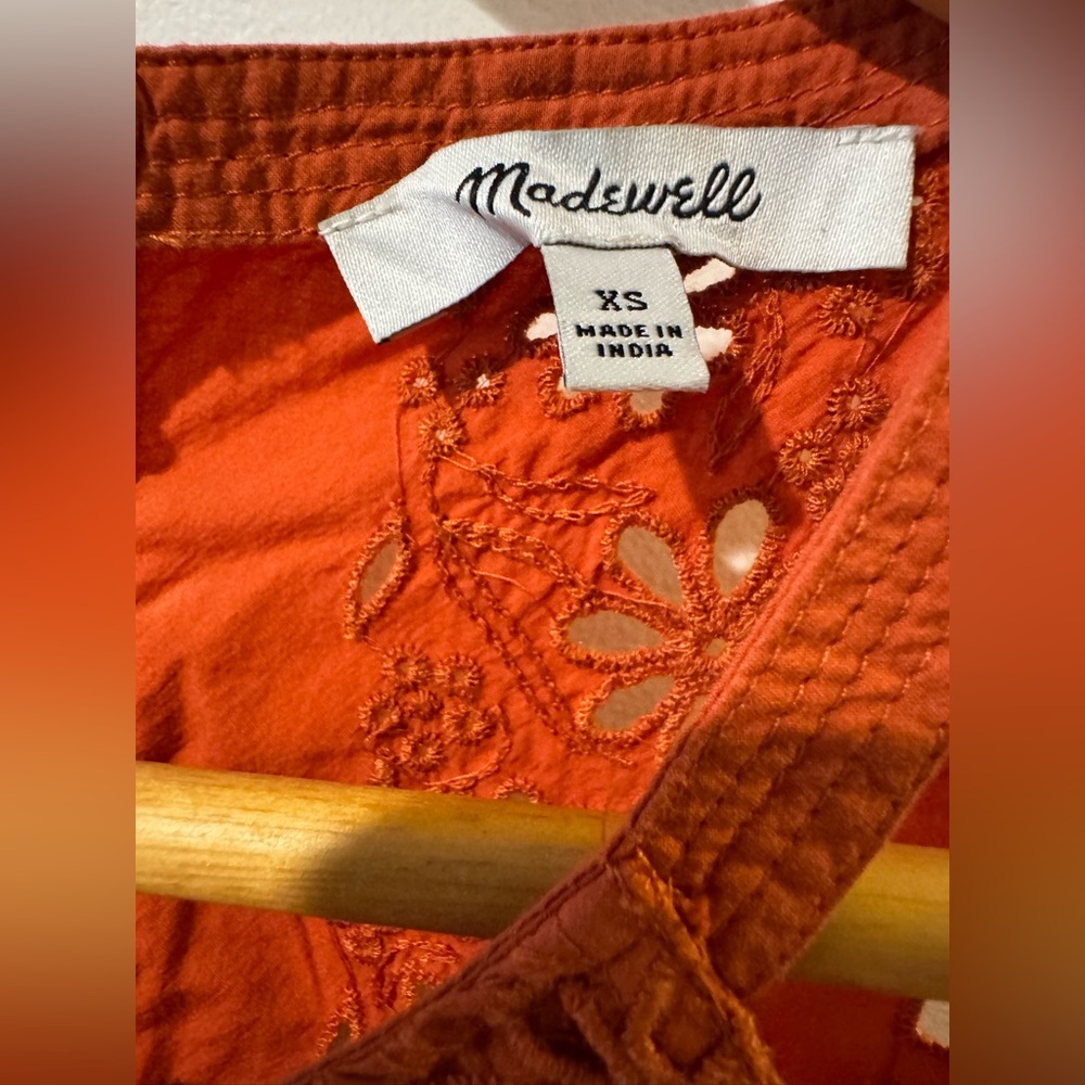 Madewell Eyelet A-Line Halter Top size XS - Picture 3 of 5